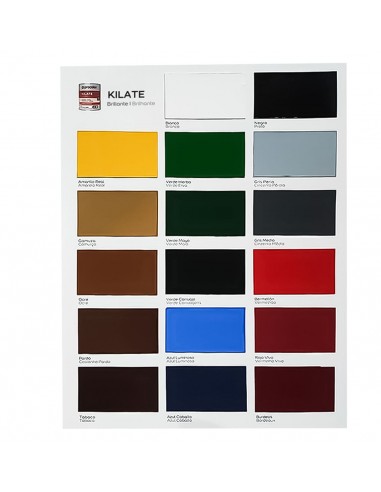 Carta colores del esmalte Sintético Brillante con Poliuretano KILATE PROCOLOR
