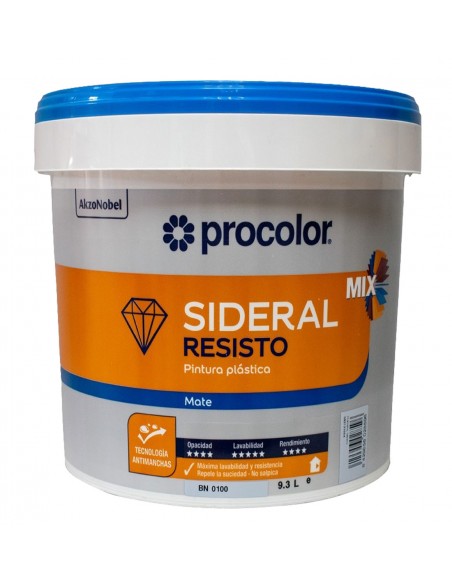 Pintura Plástica Mate SIDERAL RESISTO PROCOLOR anverso