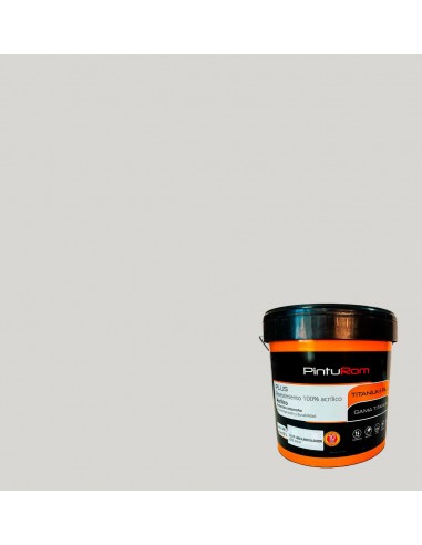 Pintura Fachadas color Gris Claro Titanium Color 100% Acrílico.