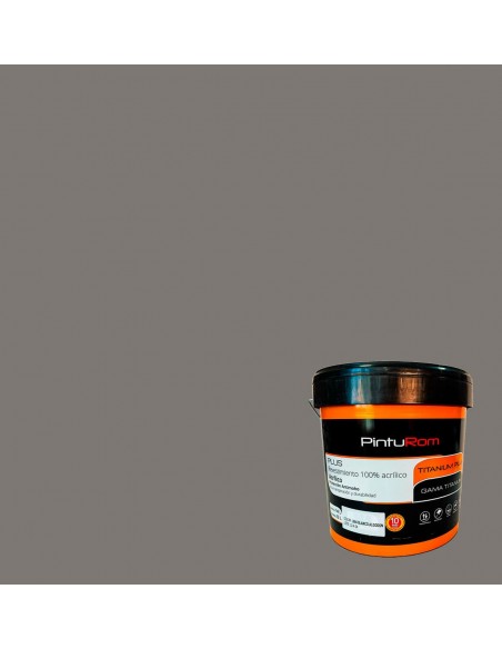 Pintura Fachadas color Gris Medio Titanium Color 100% Acrílico.