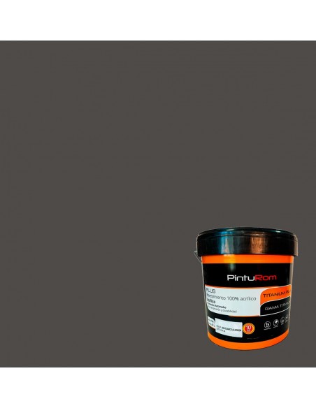 Pintura Fachadas color Gris Cemento Titanium Color 100% Acrílico.