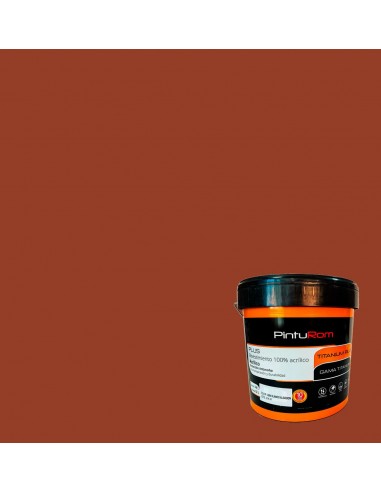 Pintura Fachadas color Rojo Maestranza Titanium Color 100% Acrílico.