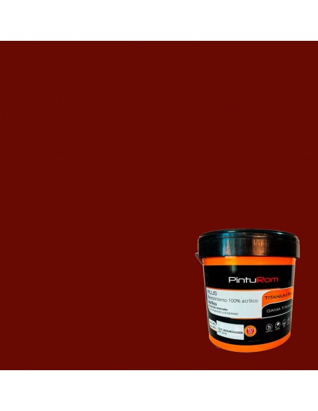 Pintura Fachadas color Rojizo Titanium Color 100% Acrílico.