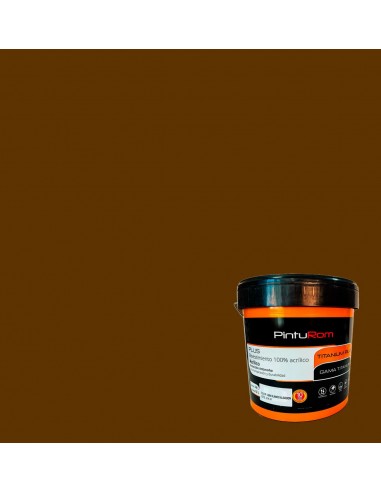 Pintura Fachadas color Marrón Titanium Color 100% Acrílico.