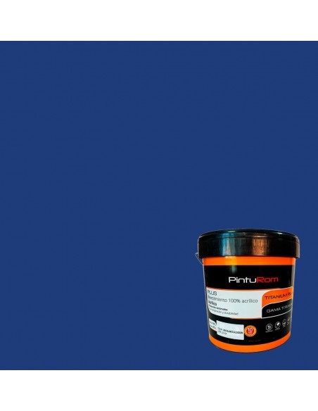 Pintura Fachadas color Añil Titanium Color 100% Acrílico.
