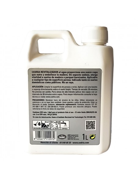 Revitalizador de madera Incoloro CEDRIA reverso