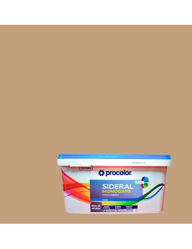 Pintura Plástica SIDERAL MIX MONOCAPA PROCOLOR Mate - marrón natural