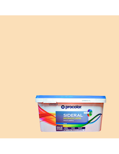 Pintura Plástica SIDERAL MIX MONOCAPA PROCOLOR Mate - melocotón suave