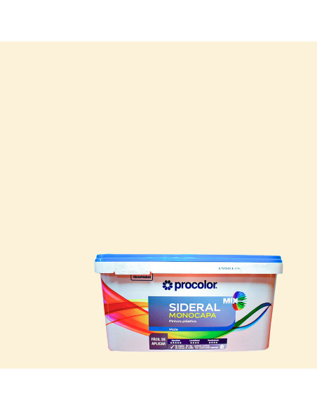 Pintura Plástica SIDERAL MIX MONOCAPA PROCOLOR Mate - ocre suave