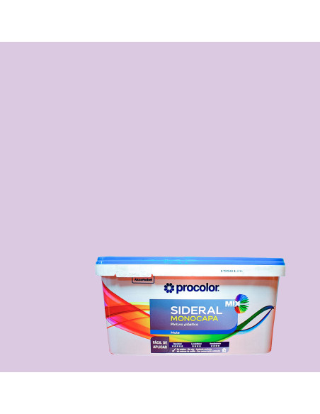 Pintura Plástica SIDERAL MIX MONOCAPA PROCOLOR Mate - lila
