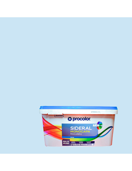Pintura Plástica SIDERAL MIX MONOCAPA PROCOLOR Mate - azul intermedio