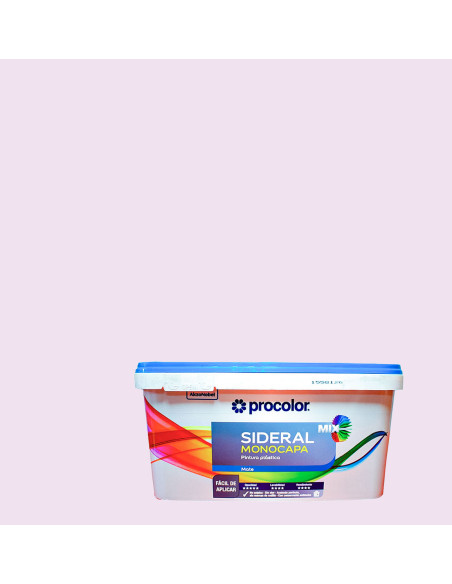 Pintura Plástica SIDERAL MIX MONOCAPA PROCOLOR Mate - violeta suave