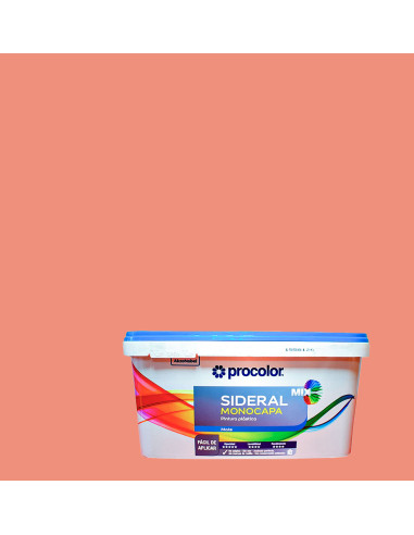 Pintura Plástica SIDERAL MIX MONOCAPA PROCOLOR Mate - terracota