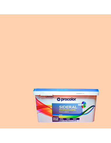 Pintura Plástica SIDERAL MIX MONOCAPA PROCOLOR Mate - salmón natural