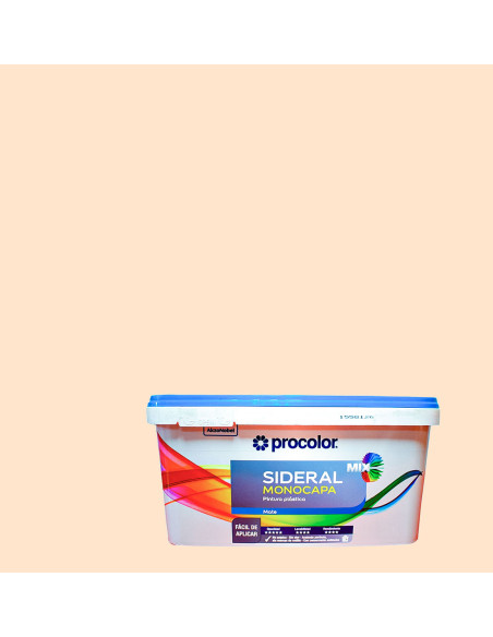 Pintura Plástica SIDERAL MIX MONOCAPA PROCOLOR Mate - salmón natural