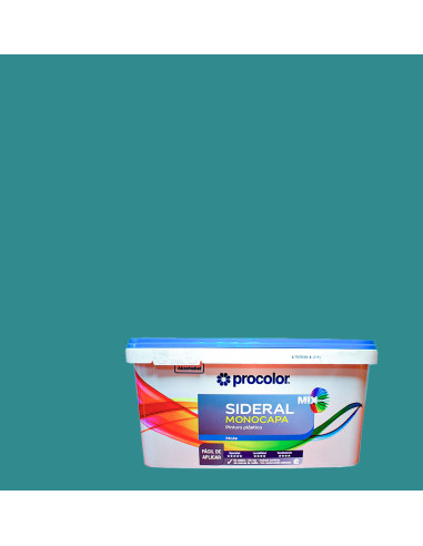 Pintura Plástica SIDERAL MIX MONOCAPA PROCOLOR Mate - verde oasis