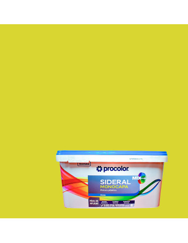 Pintura Plástica SIDERAL MIX MONOCAPA PROCOLOR Mate - verde lima