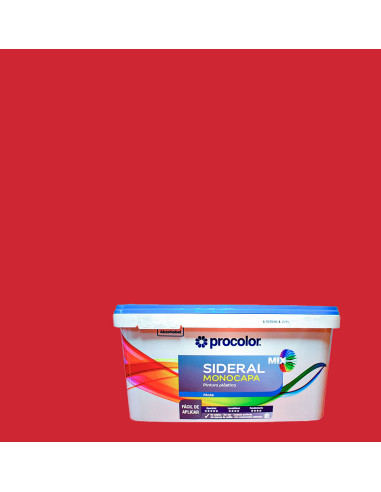 Pintura Plástica SIDERAL MIX MONOCAPA PROCOLOR Mate - rojo pashima