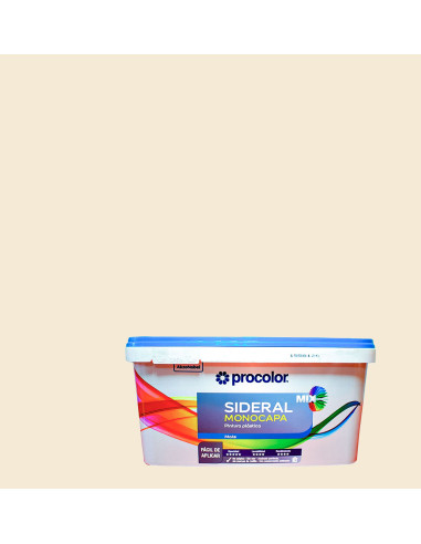 Pintura Plástica SIDERAL MIX MONOCAPA PROCOLOR Mate - blanco intermedio