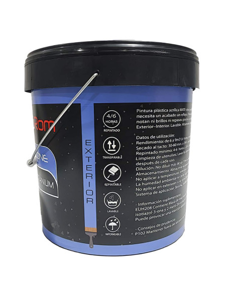 Pintura Siliconada al agua blanca TITANIUM SILICONE 2.0