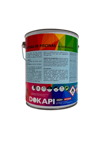 Pintura para piscinas al clorocaucho DOKAPI latón pequeño reverso