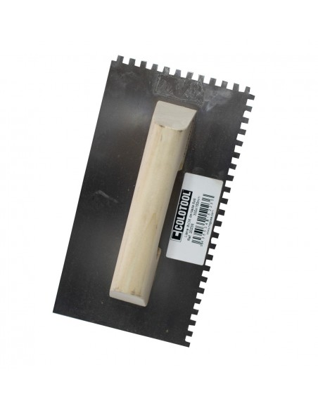 Llana Dentada con mango Madera COLOTOOL