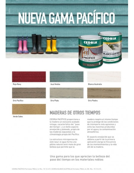 Lasur PACÍFICO Invisible al agua CEDRIA